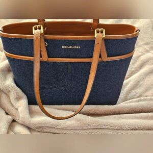 NWT DENIM MK TOTE BAG